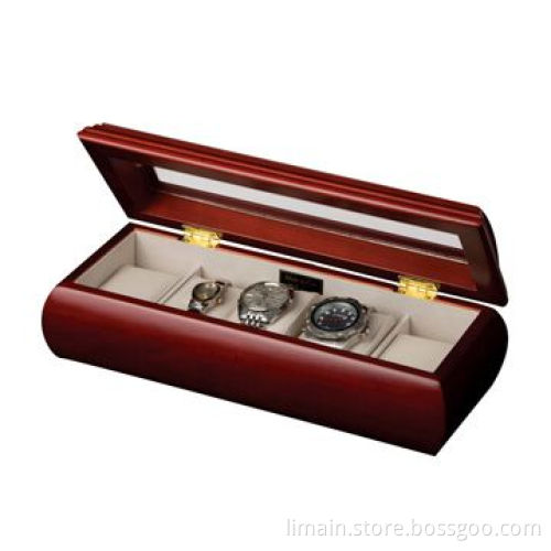 Watch Storage Case with Deep Cherry Finishing